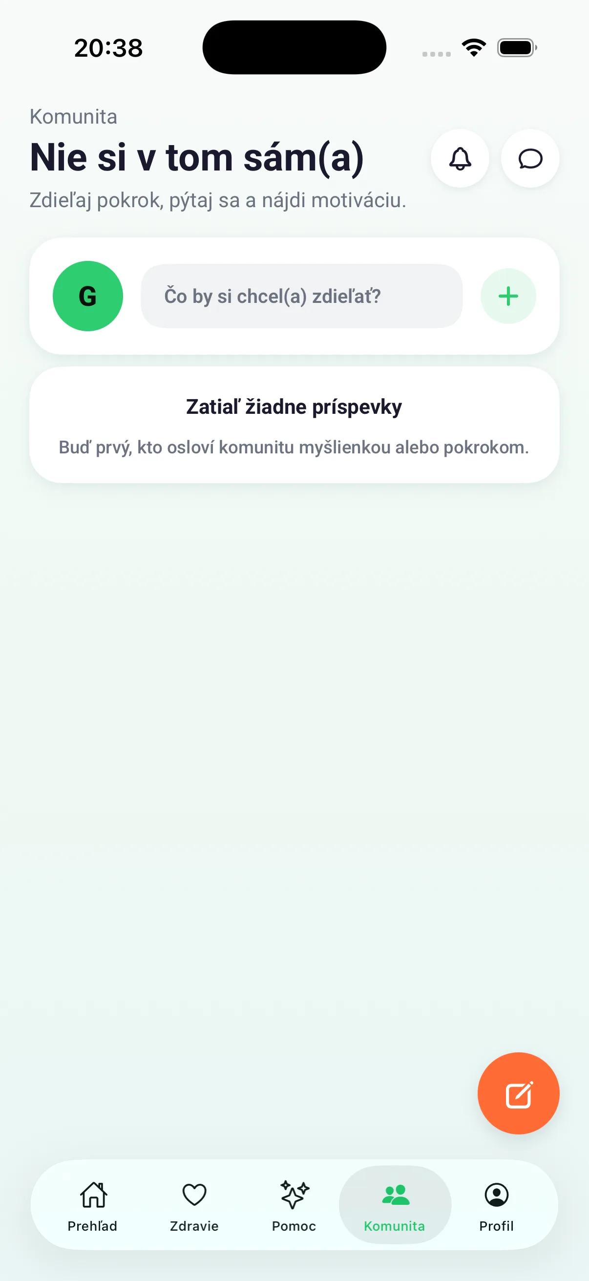 Komunitný kanál s príspevkami